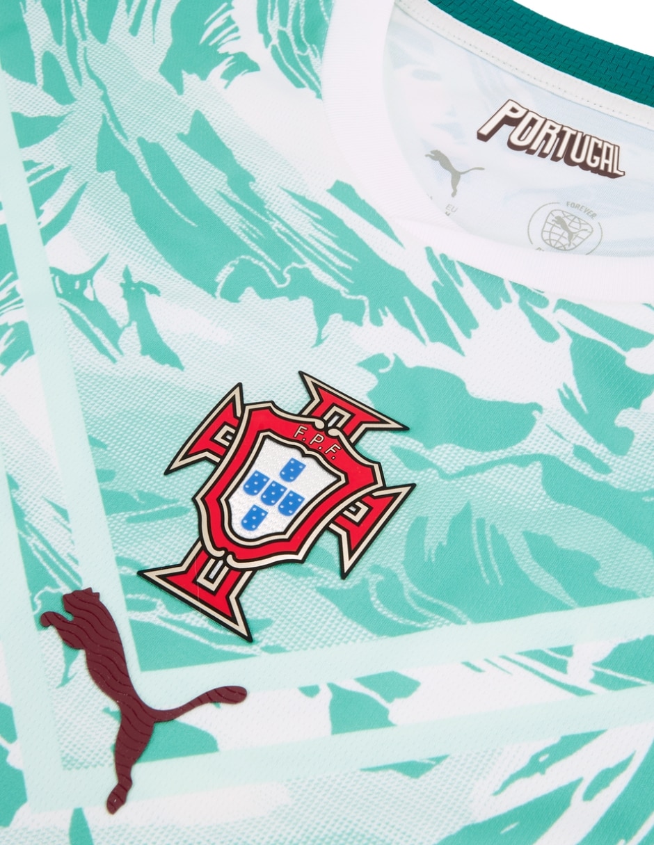 Jersey de Selección de fútbol de Portugal visitante de B. Fernandes manga corta Puma jugador para hombre