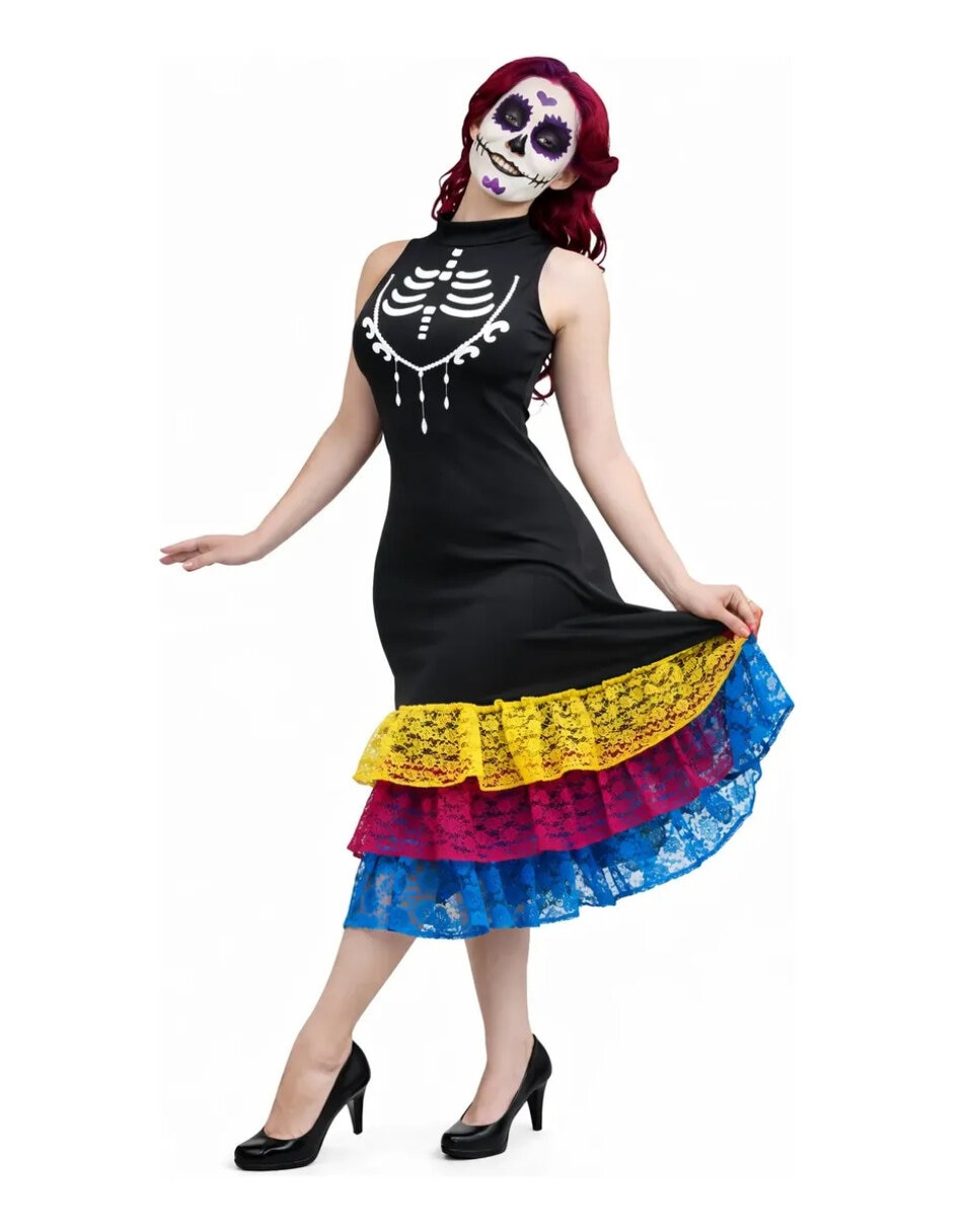 Disfraz Rev Calavera de Catrinas para mujer