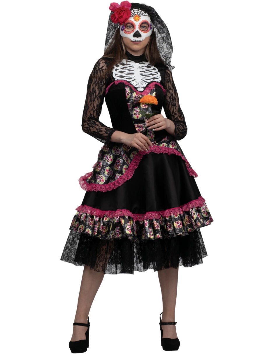Disfraz Rev Calavera de Catrinas para mujer
