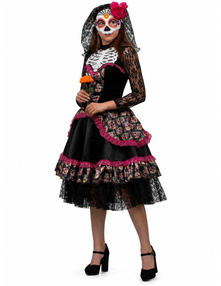 Disfraz Rev Calavera de Catrinas para mujer