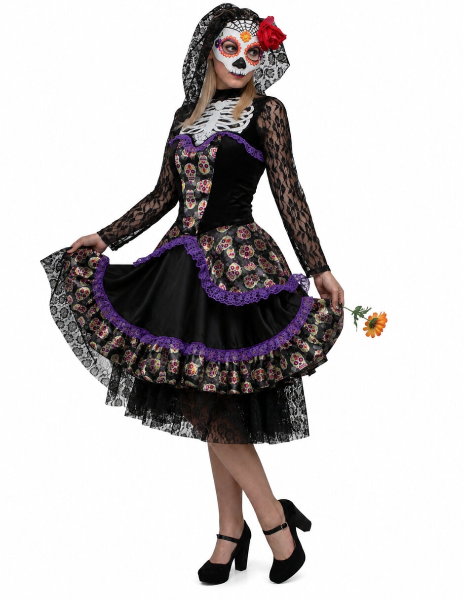 Disfraz REV Catrinas de Calavera para mujer
