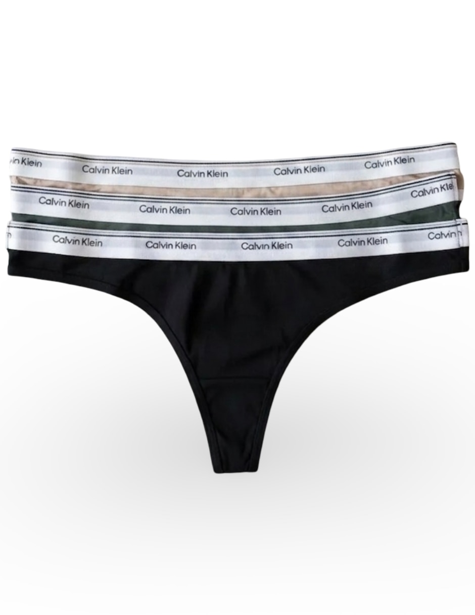 Tanga calvin klein de algodón para mujer