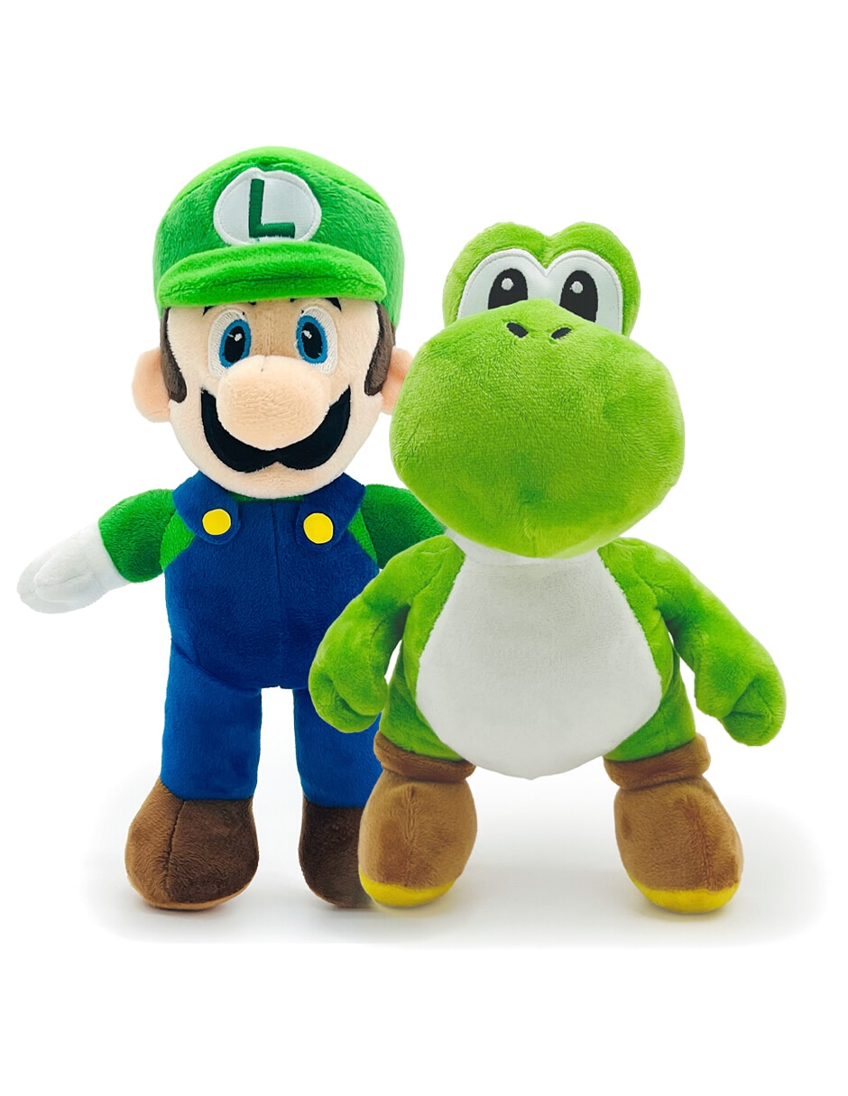 Peluche de the super mario galaxy movie luigi y yoshi Peluche de the super mario galaxy movie luigi y yoshi