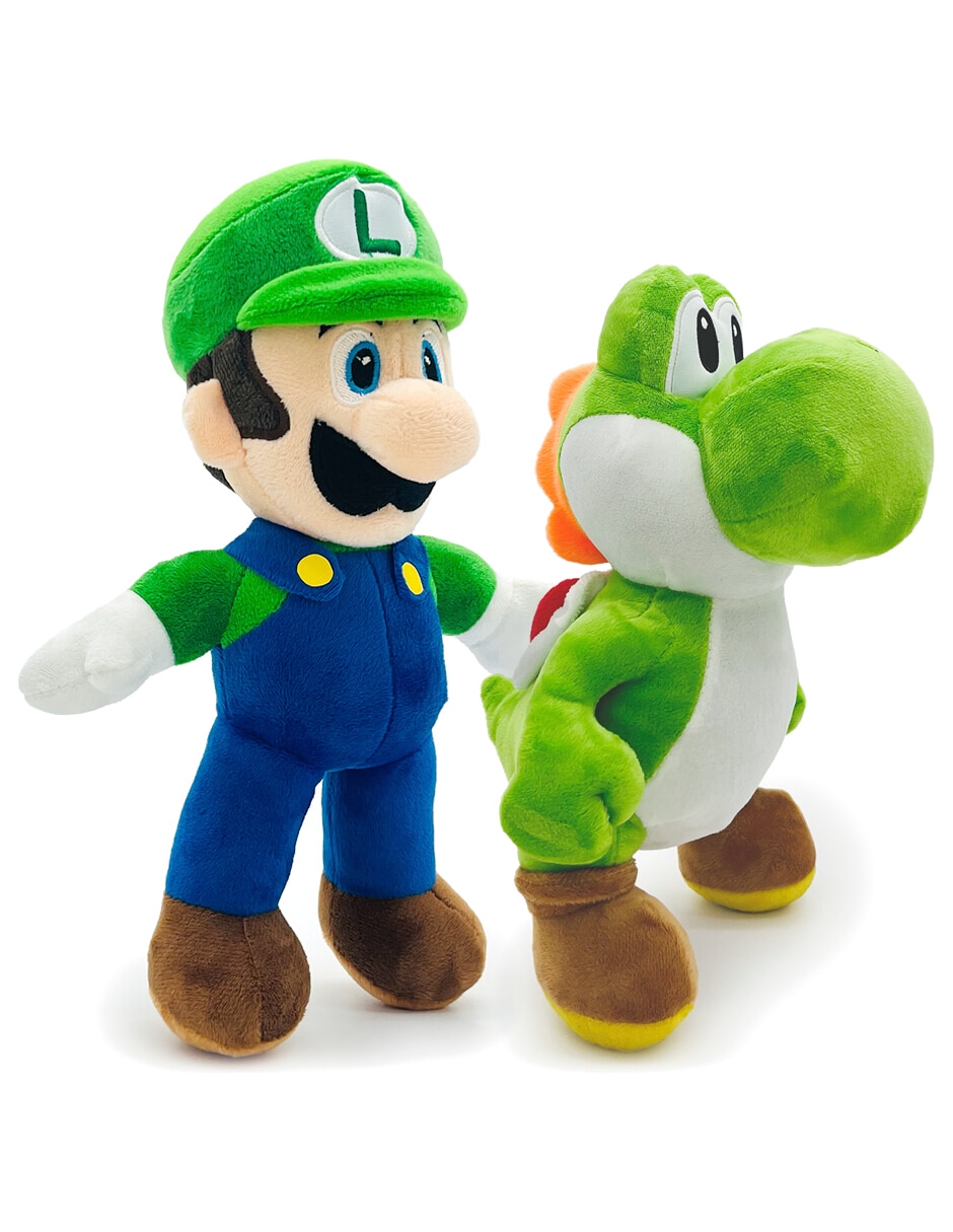 Peluche de the super mario galaxy movie kidrobot luigi y yoshi
