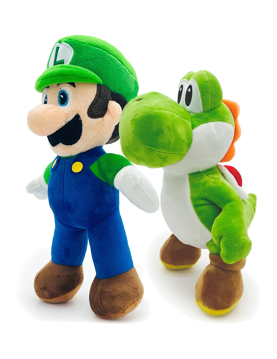 Peluche de the super mario galaxy movie kidrobot luigi y yoshi