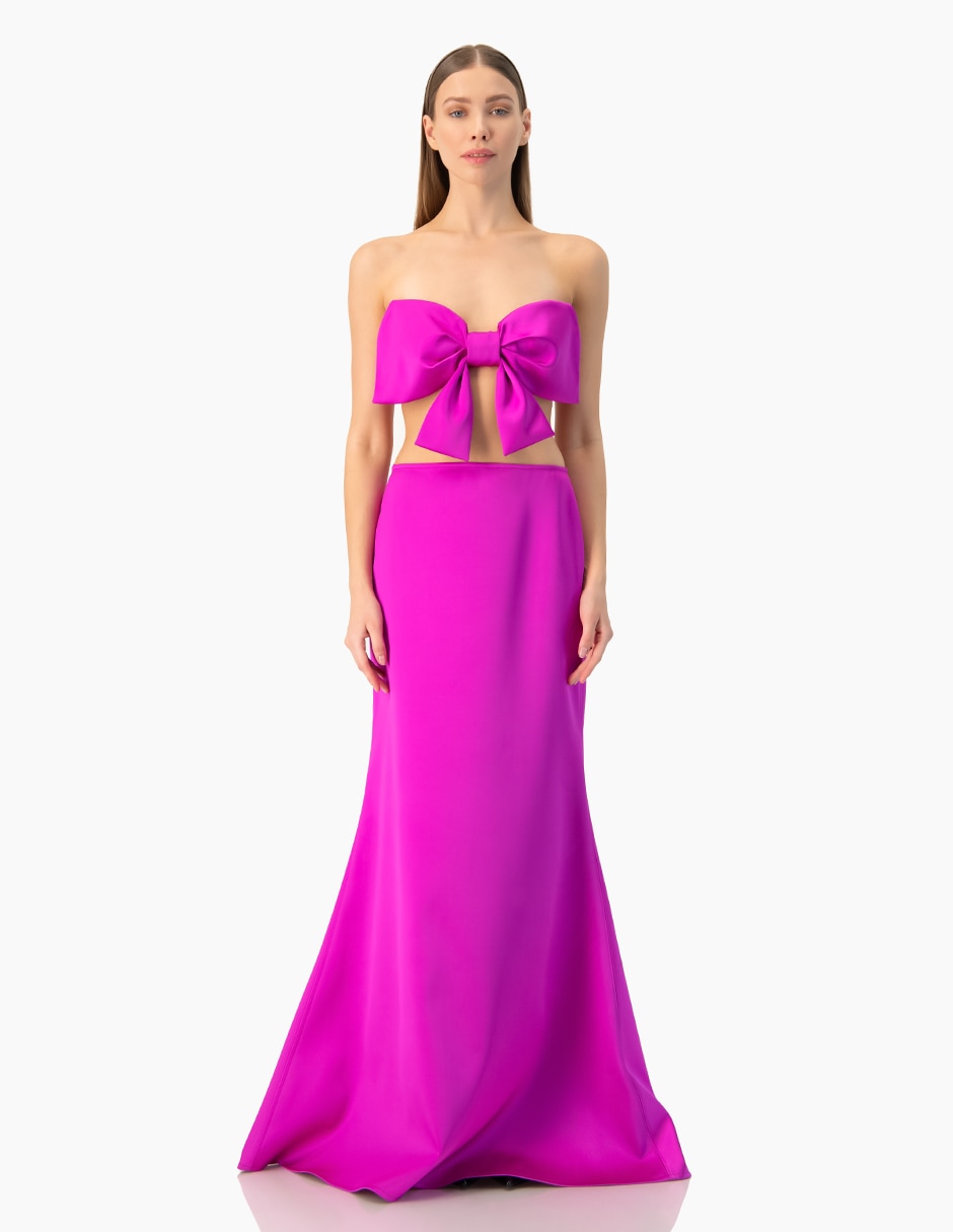 Vestido largo de fiesta Ivonne Couture espalda abierta