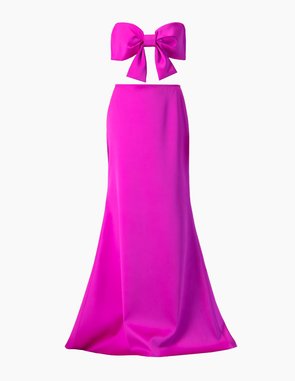 Vestido largo de fiesta Ivonne Couture espalda abierta