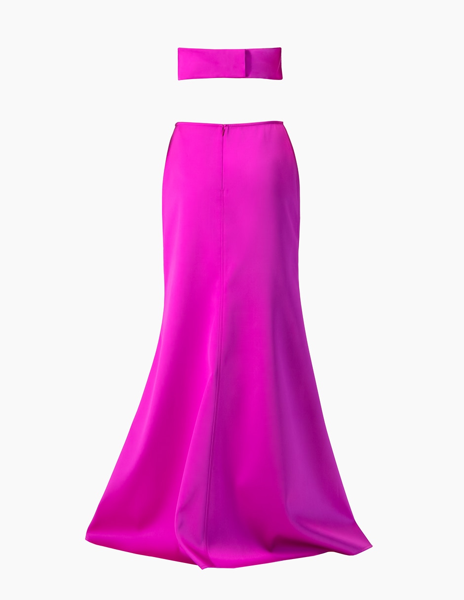 Vestido largo de fiesta Ivonne Couture espalda abierta