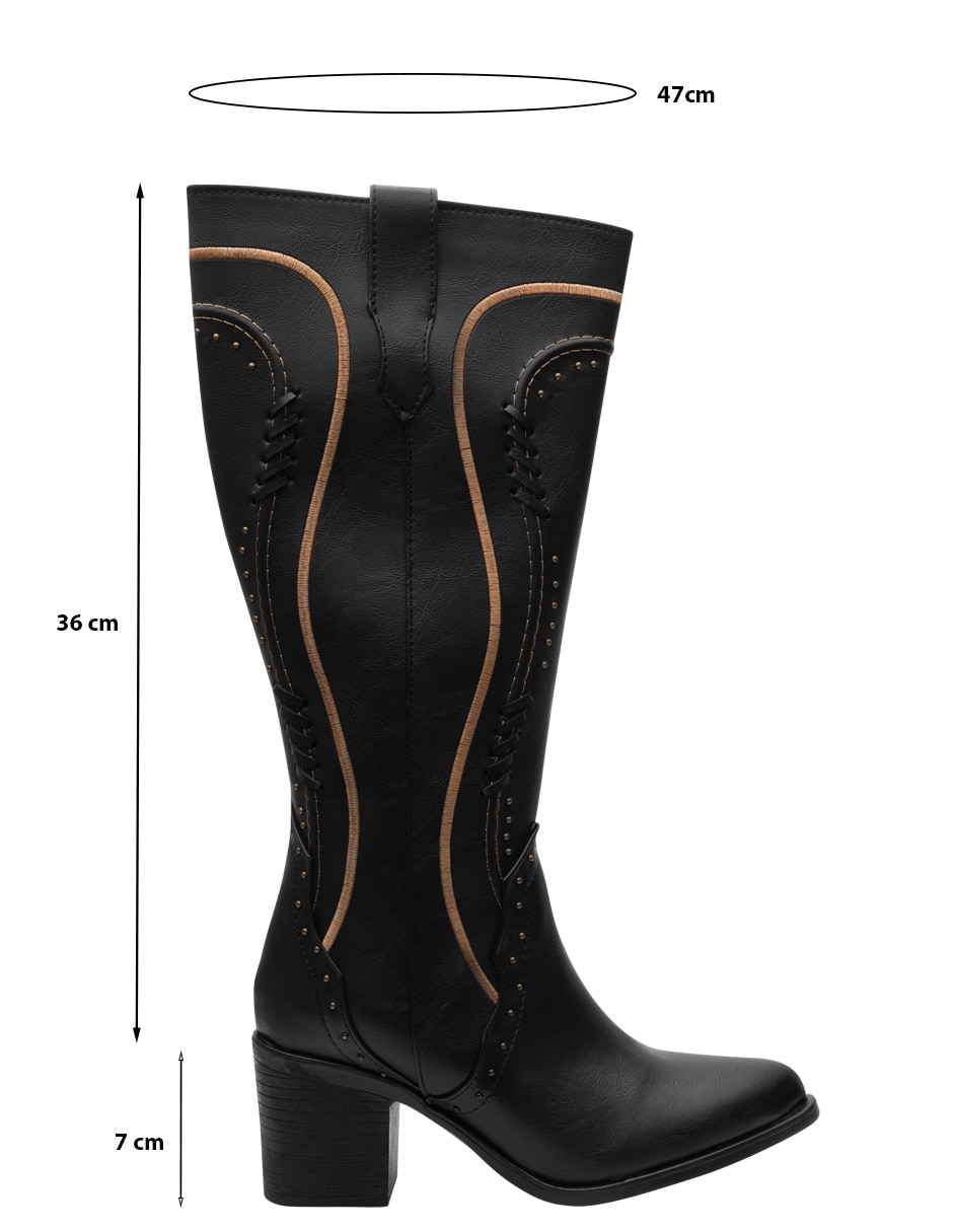 Bota cowboy abajo de la rodilla para mujer 8