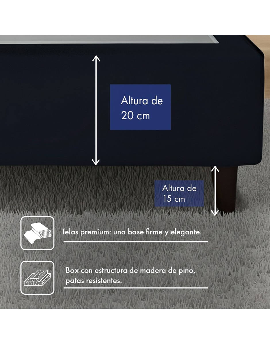 Juego de colchón y box Juego Box y Colchón más Almohadas Horus King Size 5
