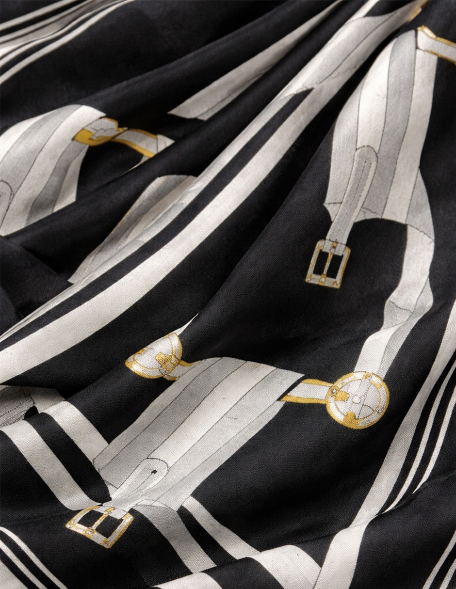 Pashmina Twist side con estampado abstracto para mujer