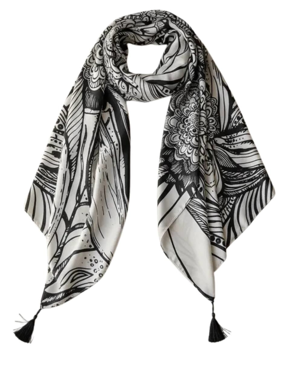 Pashmina Twist side con estampado abstracto  para mujer
