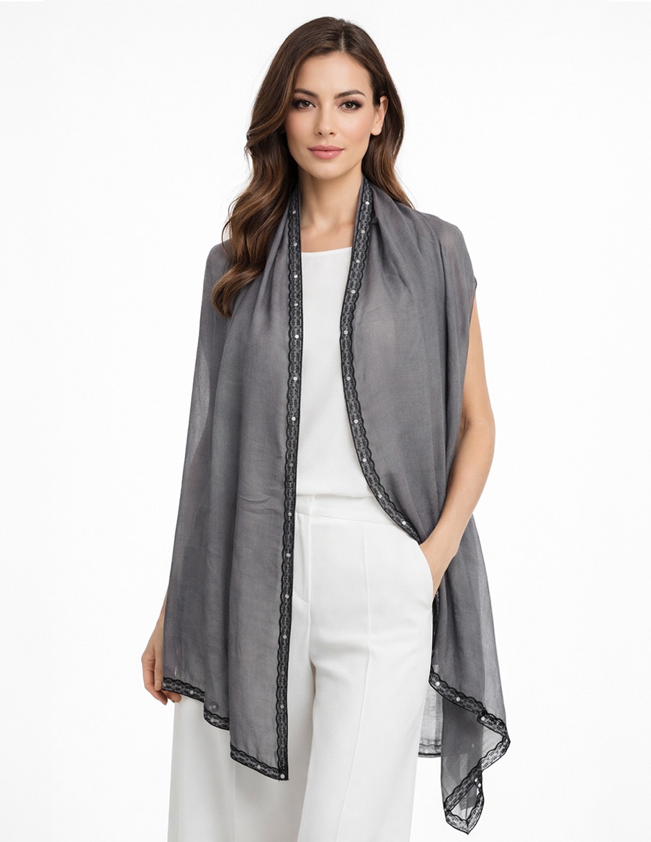 Pashmina con de acrílico para mujer