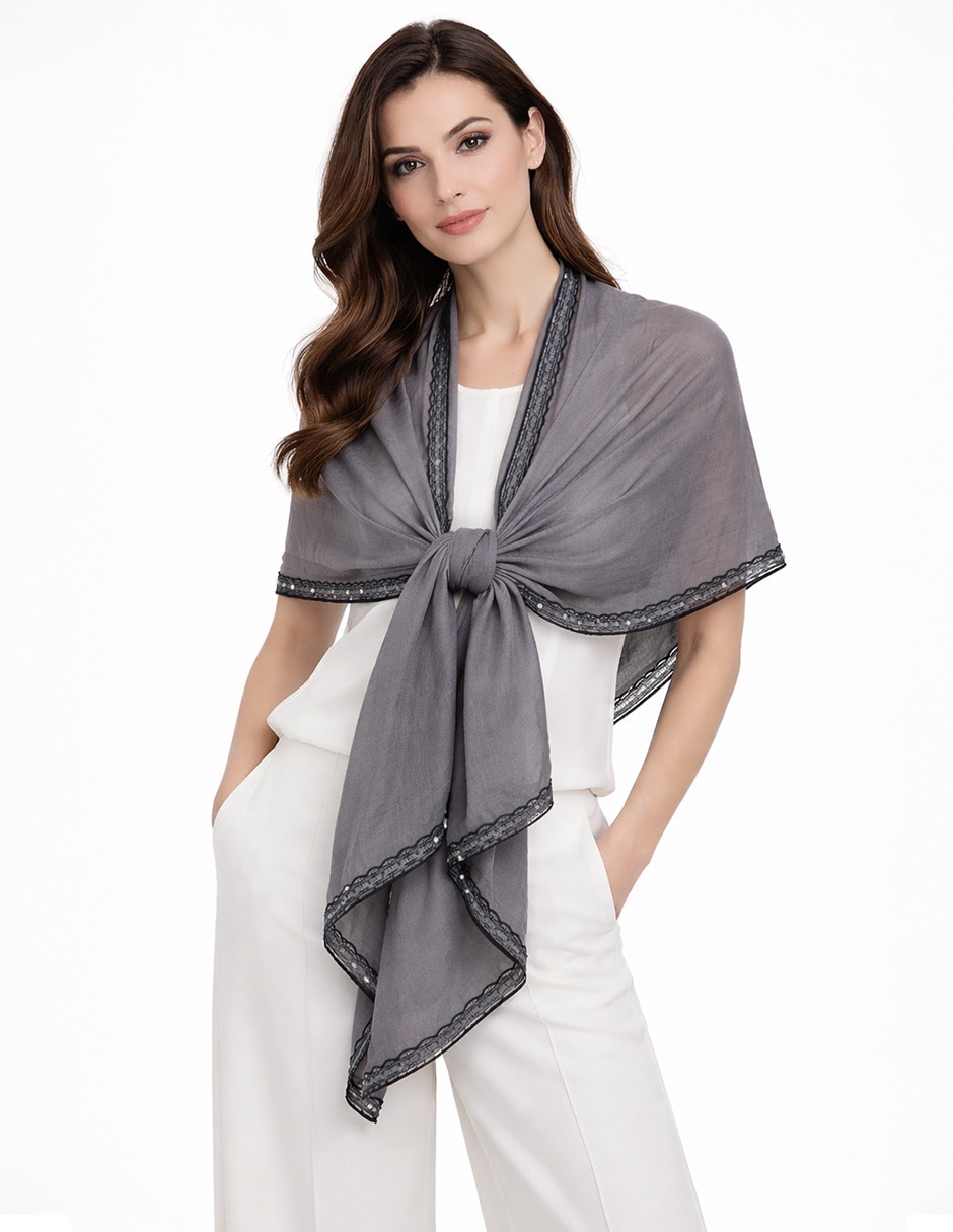 Pashmina Twist side con  de acrílico para mujer