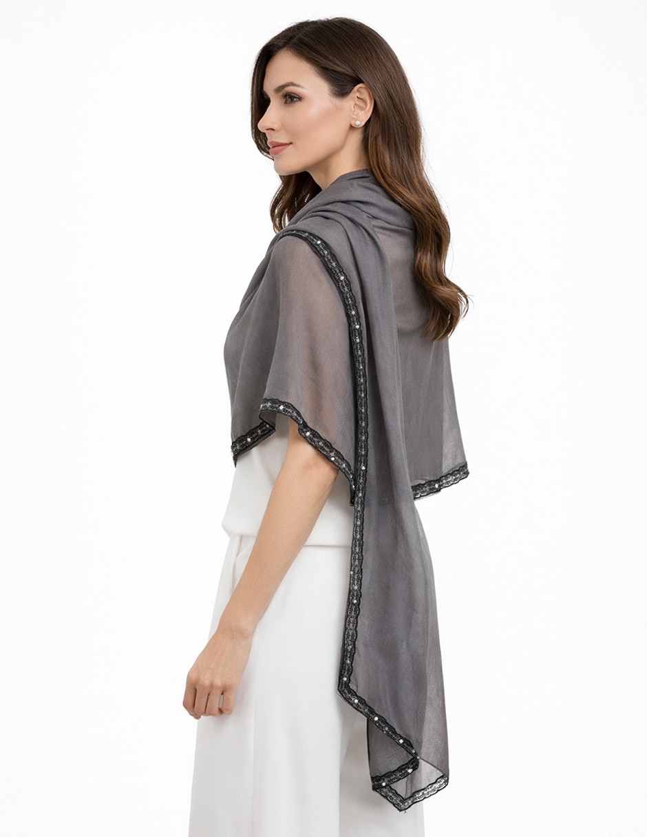 Pashmina Twist side con  de acrílico para mujer
