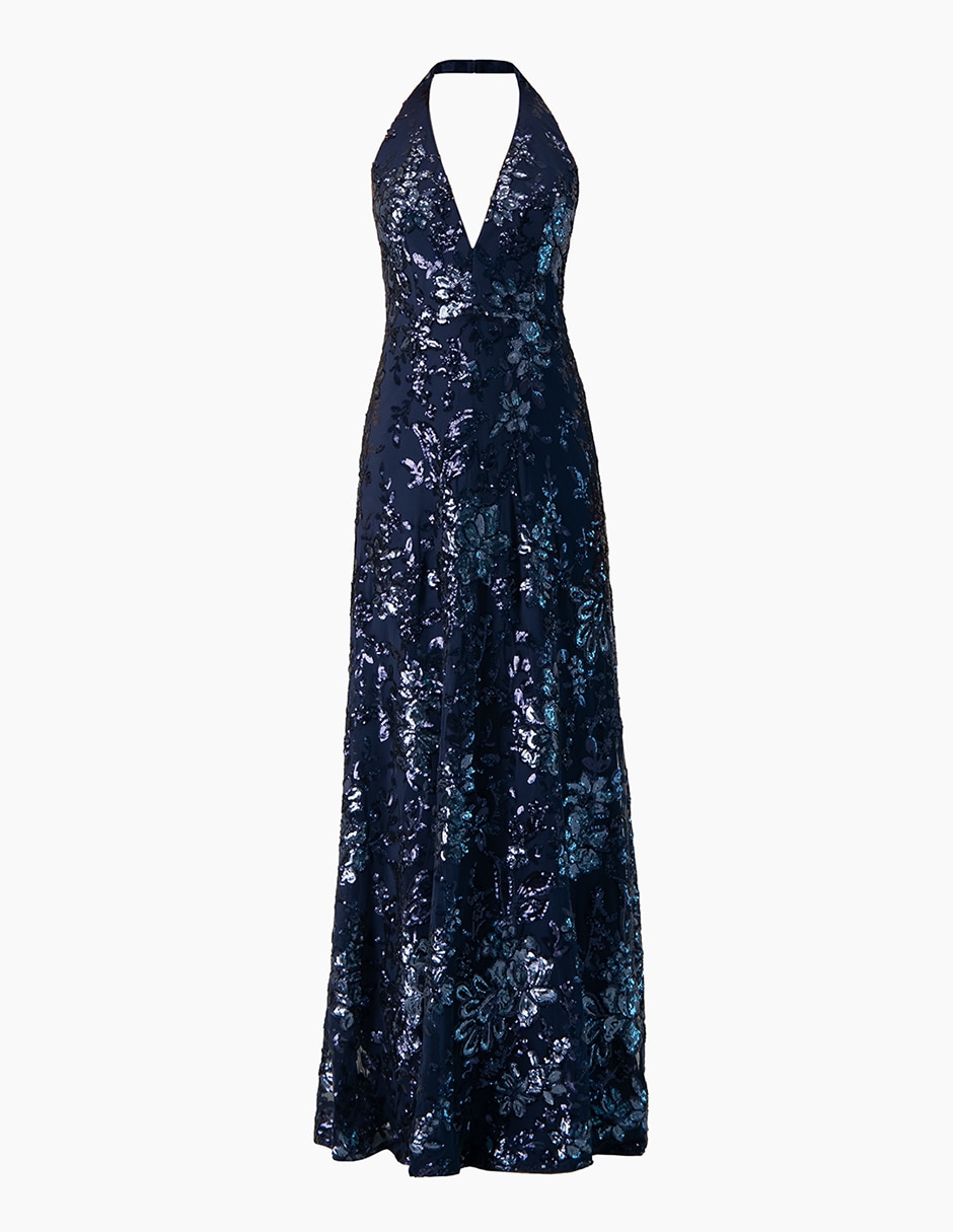 Vestido largo de fiesta Ivonne Couture escote V