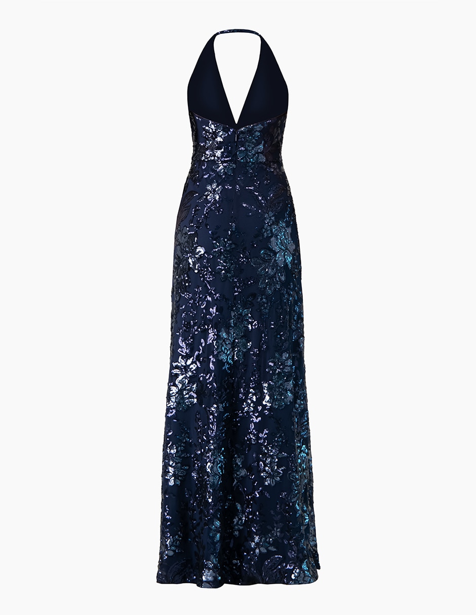 Vestido largo de fiesta Ivonne Couture escote V
