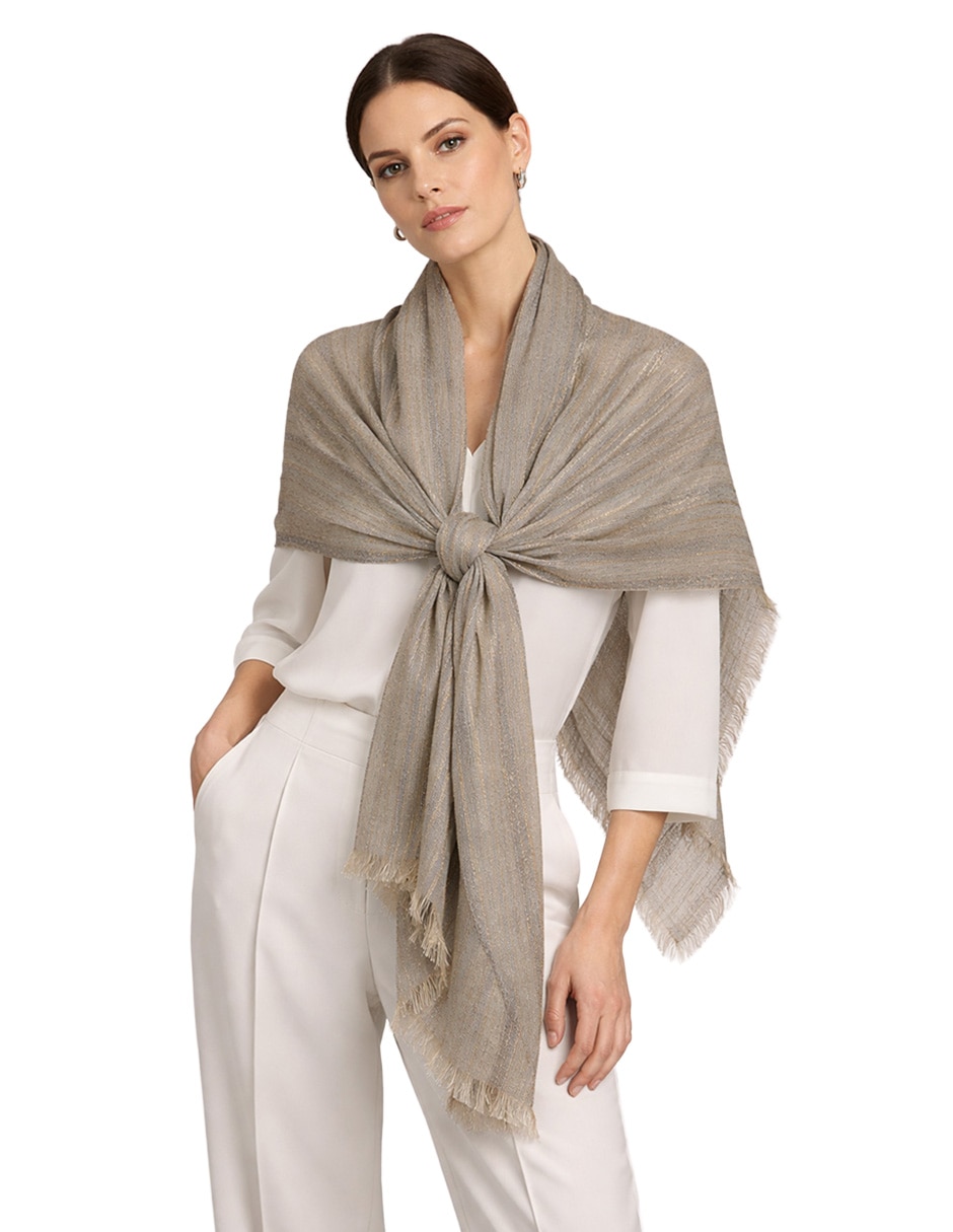 Pashmina Twist side con estampado a rayas  para mujer