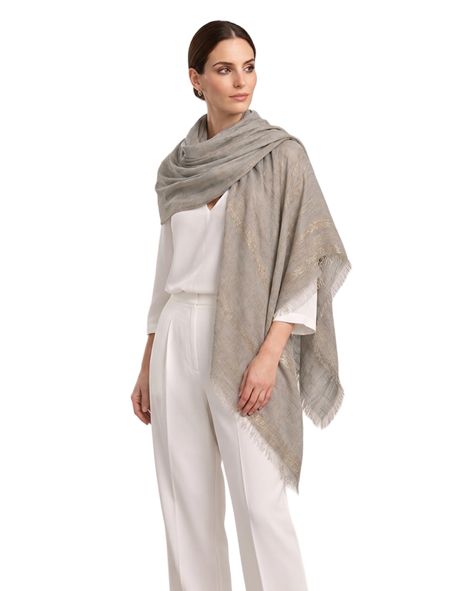 Pashmina Twist side con estampado a rayas  para mujer