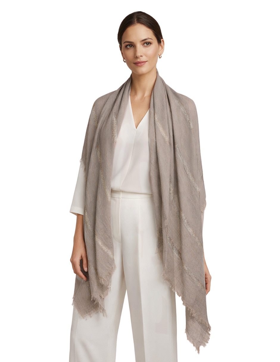 Pashmina Twist side con estampado a rayas  para mujer