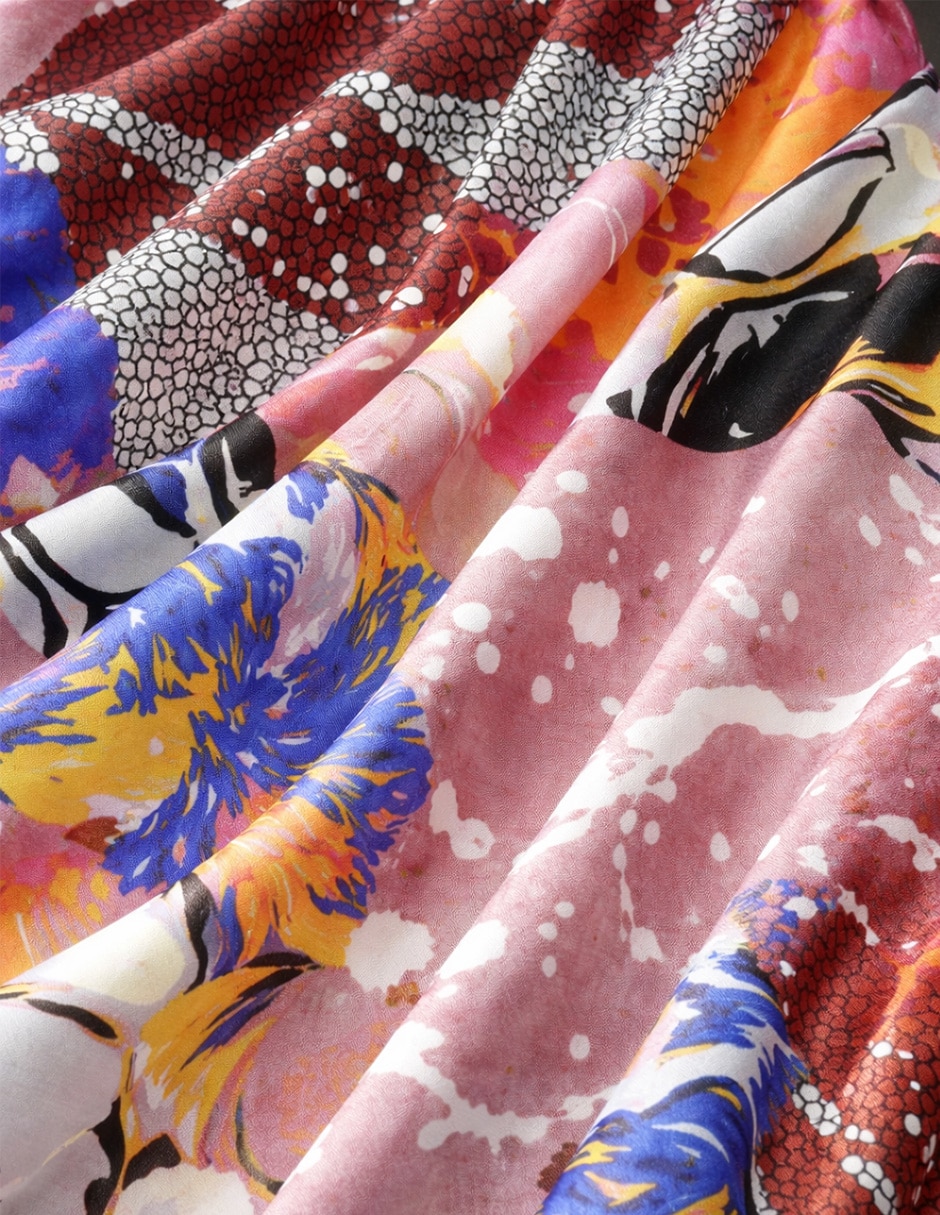 Pashmina Twist side con estampado abstracto  para mujer