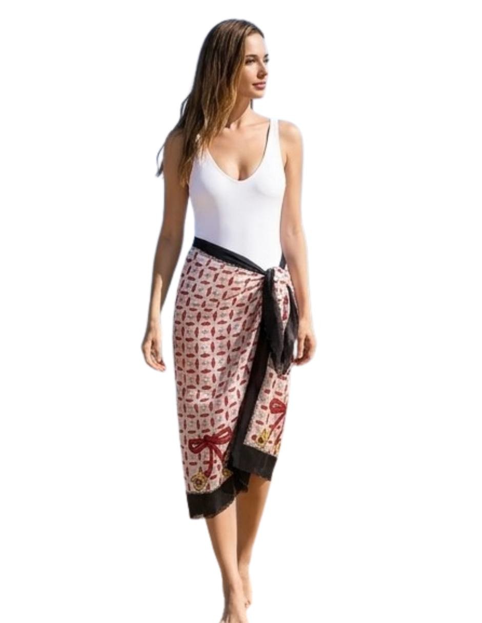 Mascada Twist side con estampado abstracto para mujer