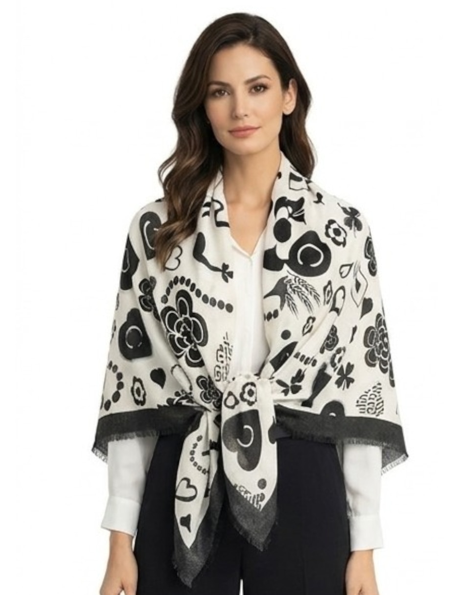 Mascada Twist Side con estampado abstracto para mujer