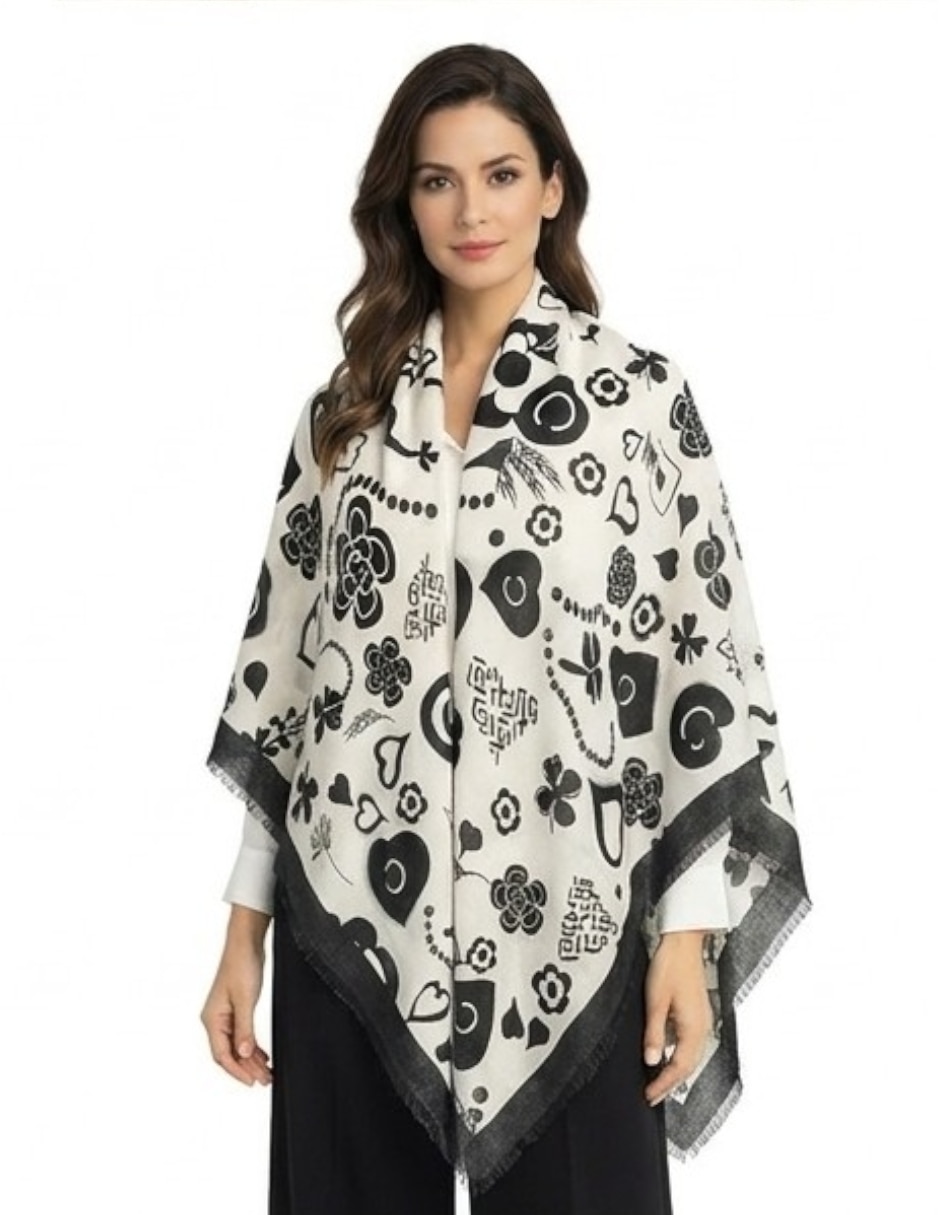 Mascada Twist Side con estampado abstracto para mujer