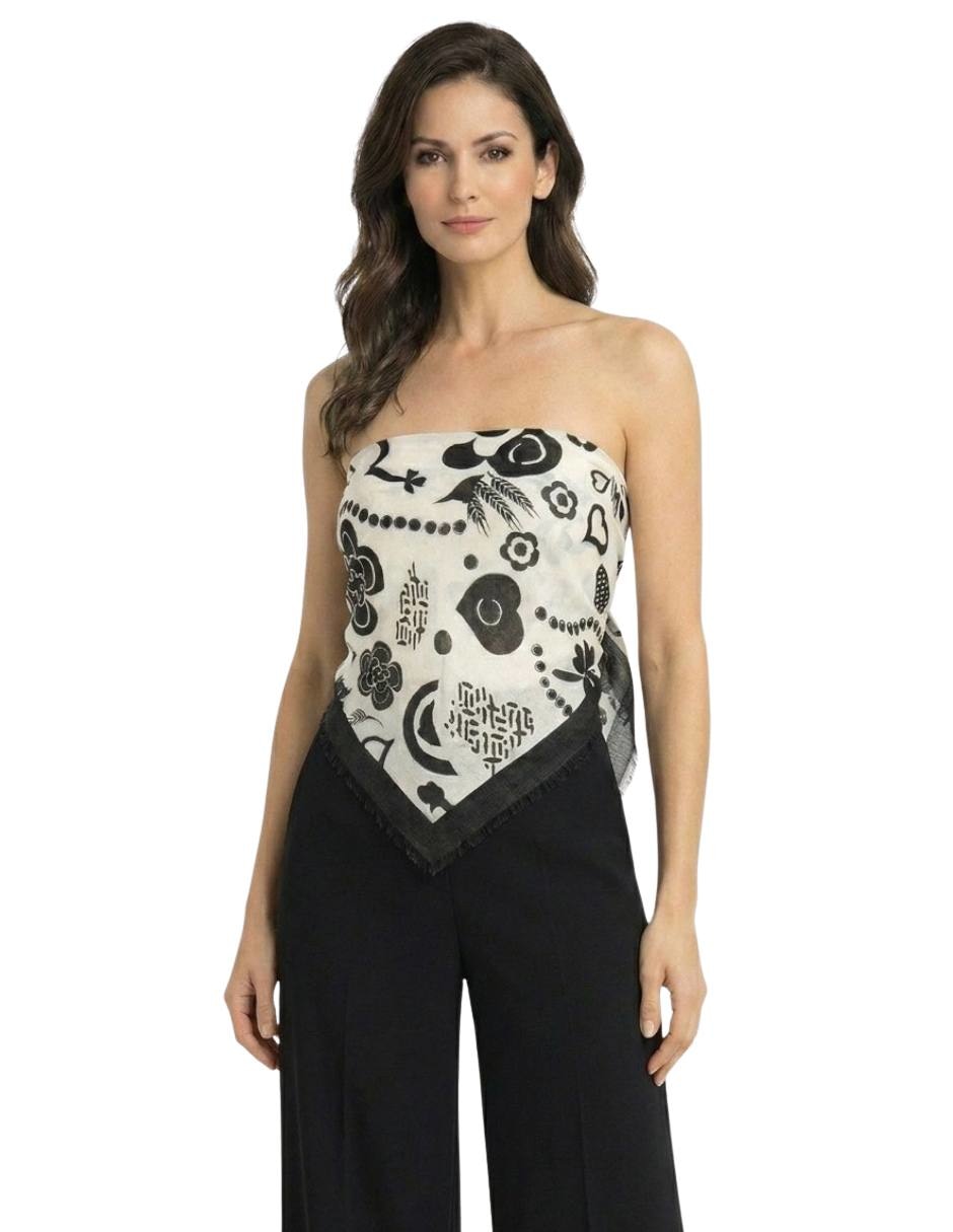 Mascada Twist Side con estampado abstracto para mujer