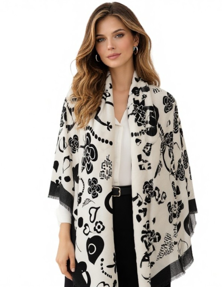 Mascada Twist Side con estampado abstracto para mujer