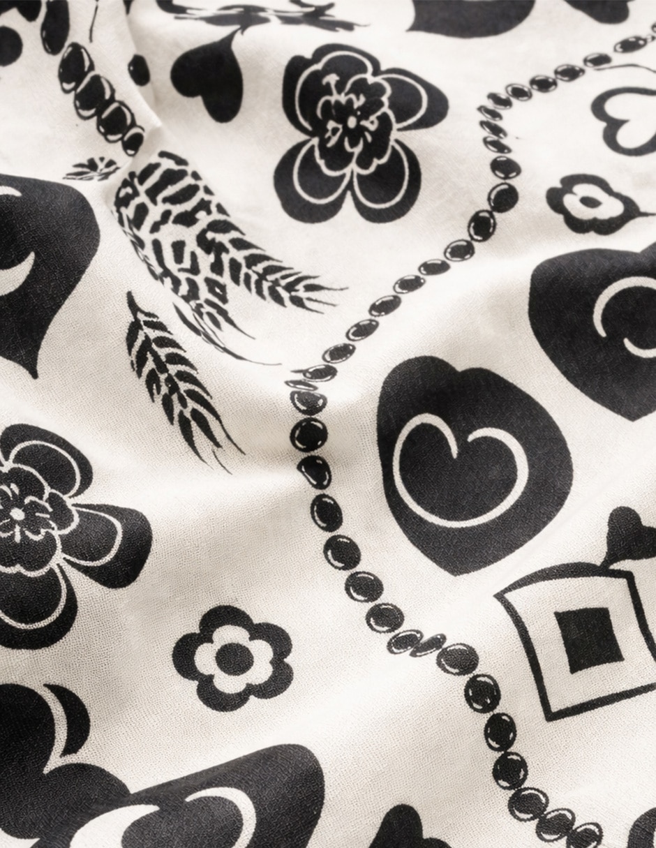 Mascada Twist Side con estampado abstracto para mujer