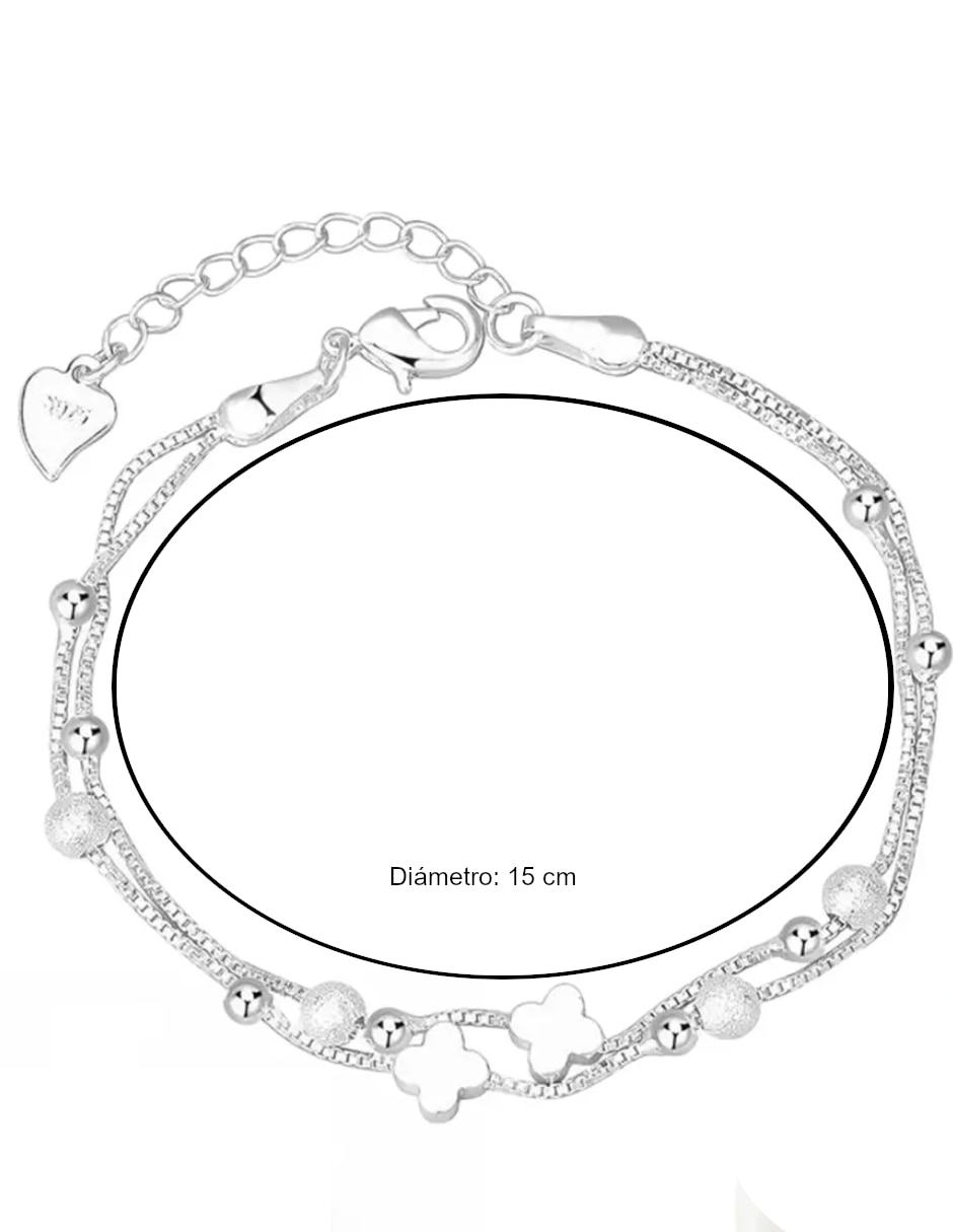 Brazalete Genérica de plata P 925 con acabado brillante