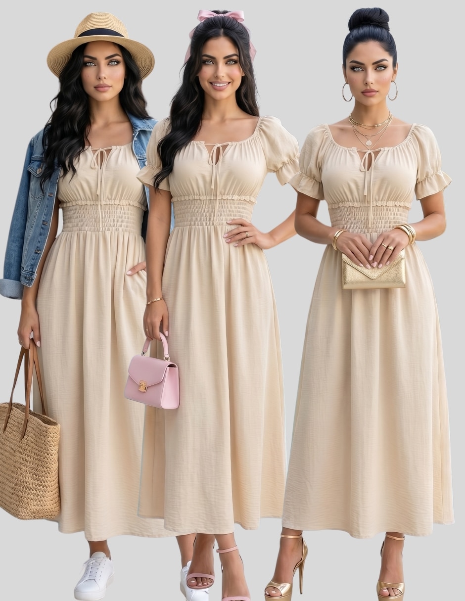 Vestido largo casual Malabis para mujer