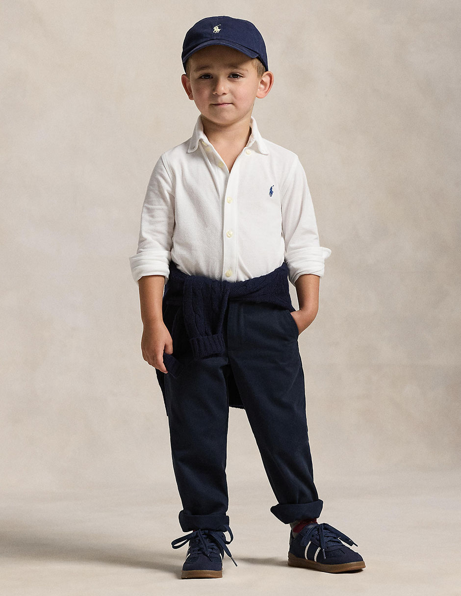 Camisa casual de algodón manga larga para bebé niño Camisa casual de algodón manga larga para bebé niño