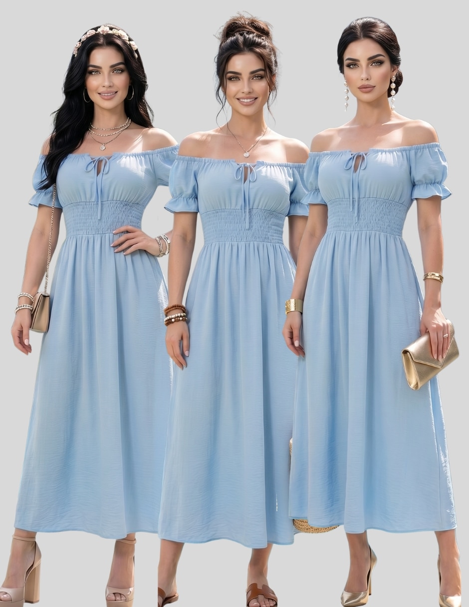 Vestido largo casual para mujer 7