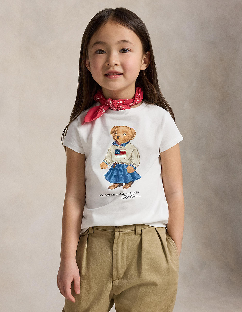 Playera Polo Ralph Lauren manga corta para bebé niña 5