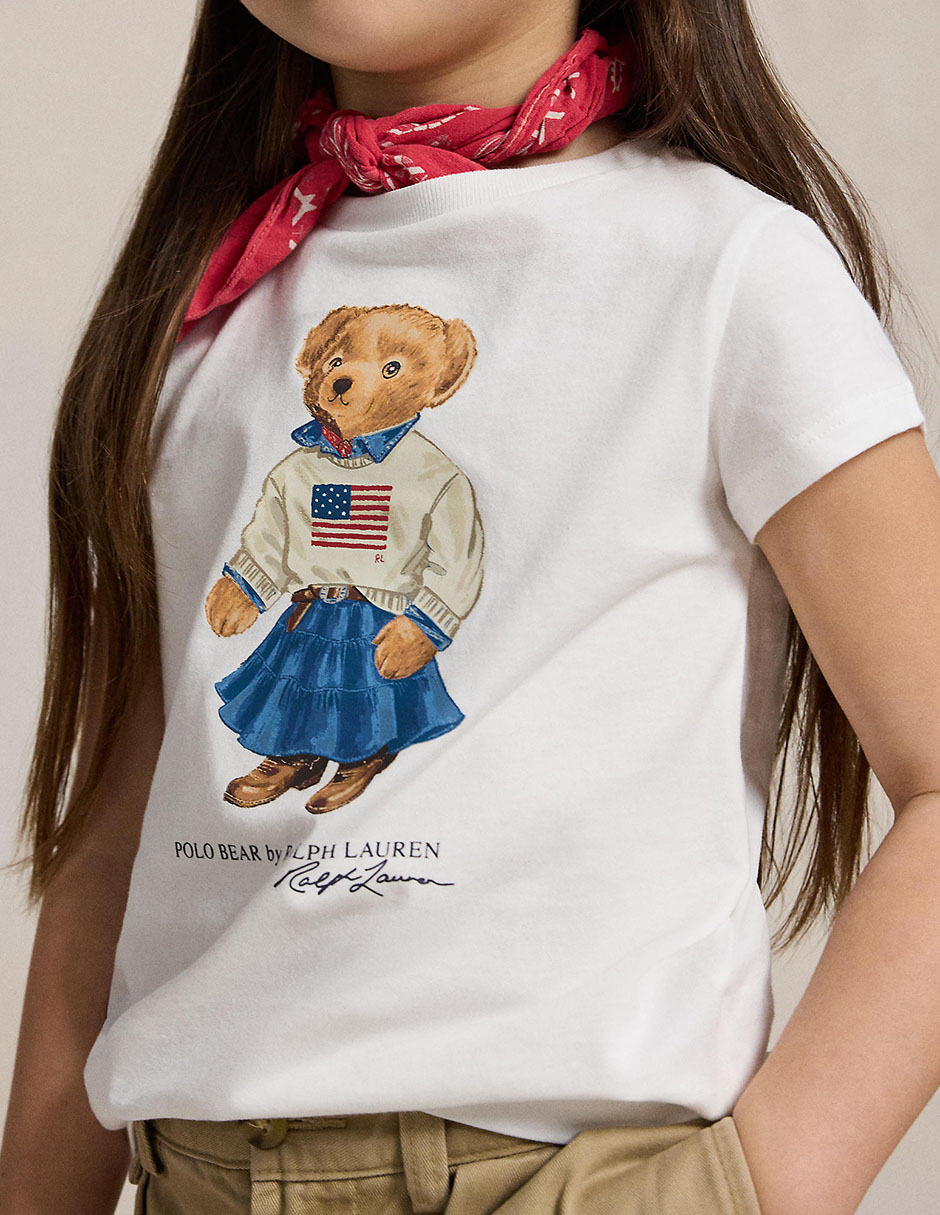 Playera Polo Ralph Lauren manga corta para bebé niña 4