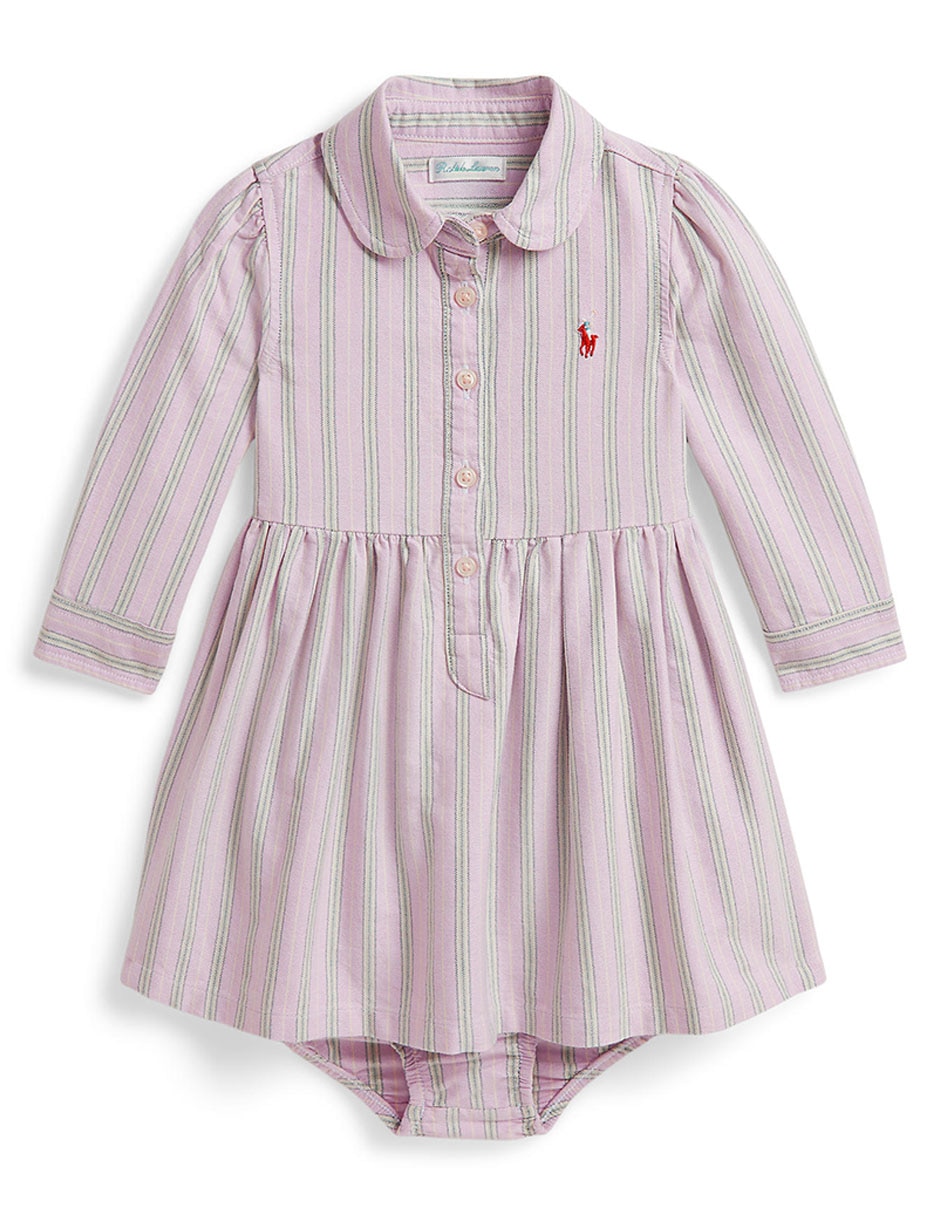Vestido con calzón manga con puño para bebé Vestido con calzón manga con puño para bebé