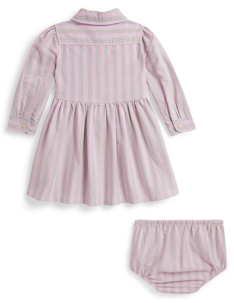 Vestido con calzón manga con puño para bebé 3
