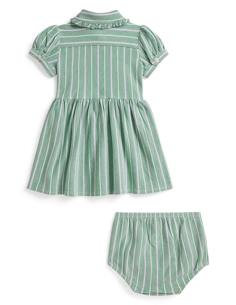 Vestido con calzón Polo Ralph Lauren manga globo para niña 3