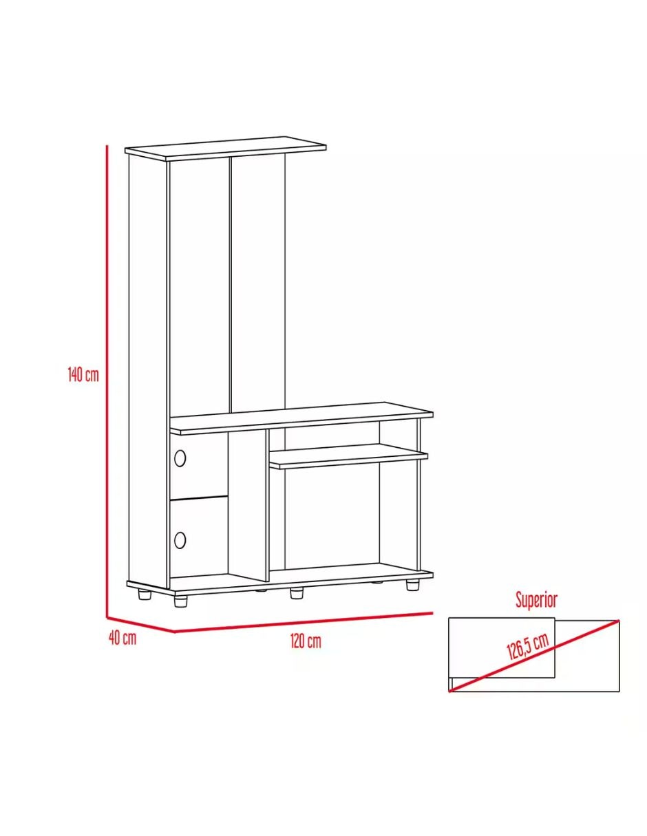 Mueble de tv armable Excelsior de melamina