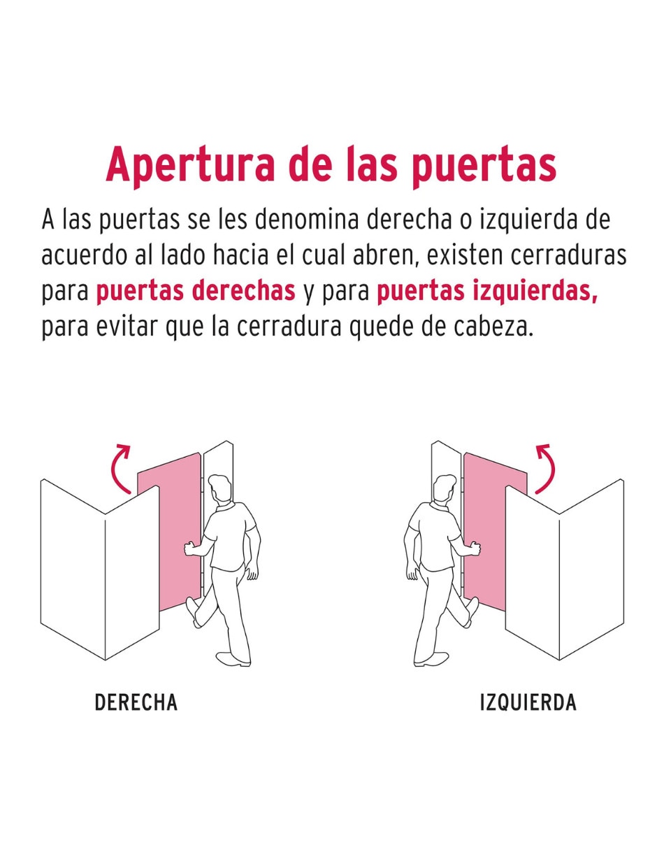 Cerradura sobreponer Hermex CS-93 de derecha e izquierda