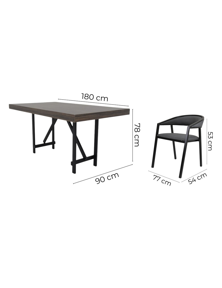 Comedor ZENTA + CAMILA para 6 personas de MDF 13