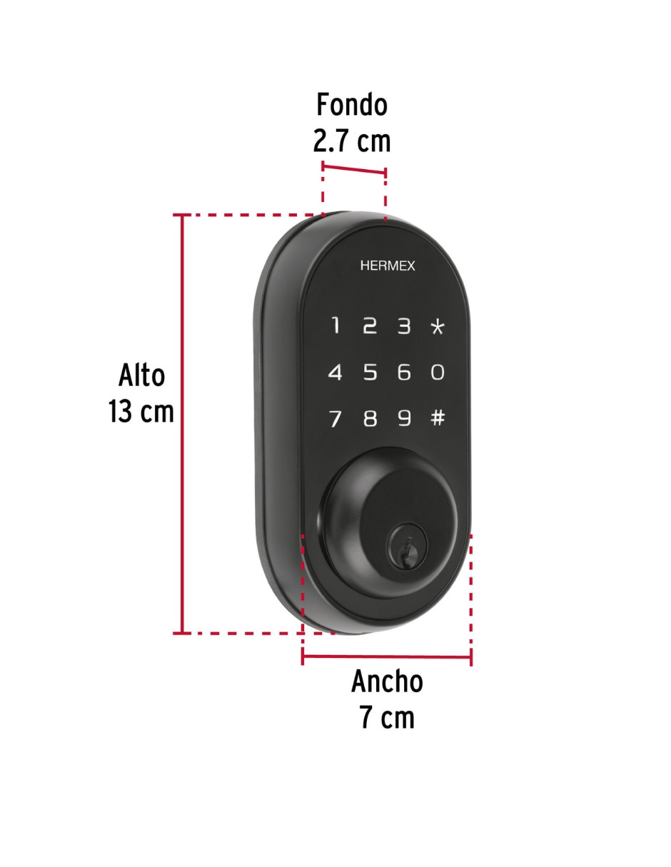 Cerradura Digital Hermex CD-26 de derecha e izquierda