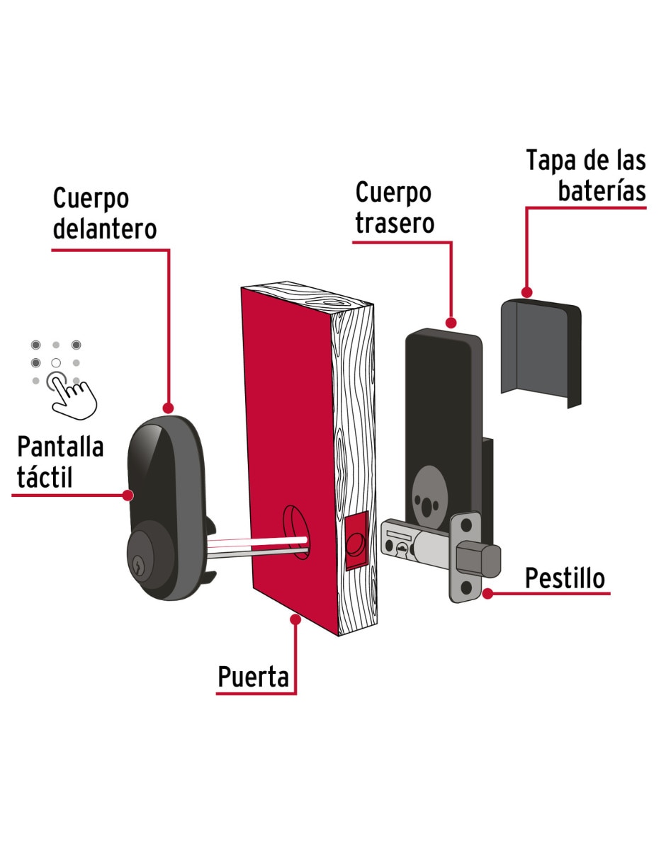 Cerradura Digital Hermex CD-26 de derecha e izquierda