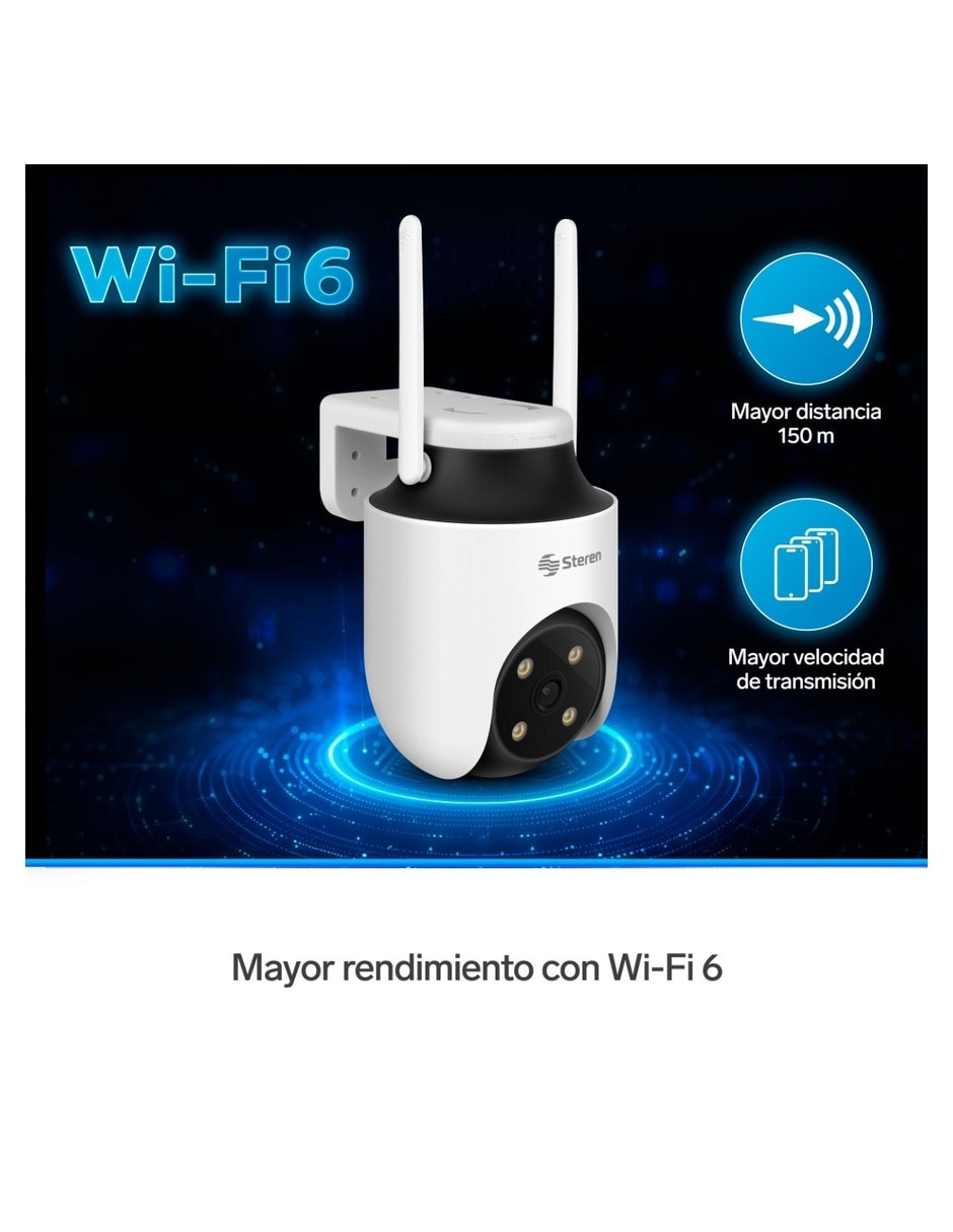 Cámara Wi-Fi de seguridad Steren modelo CCTV-638 Inalámbrica 4K/UHD 110° con capacidad de grabar para exterior