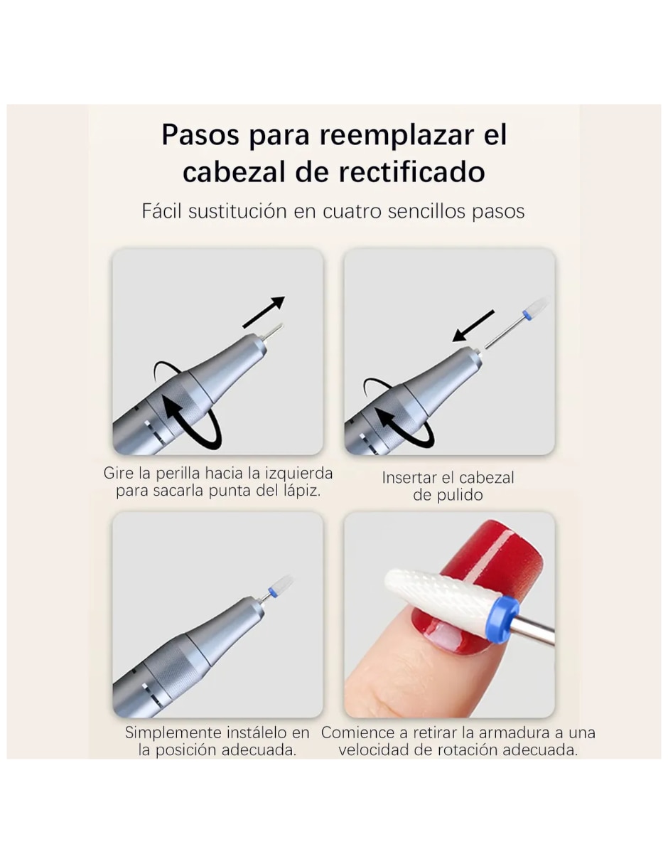 Set manicure eléctrico Genérica