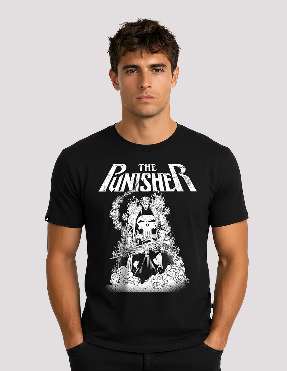 Playera the punisher cuello para hombre
