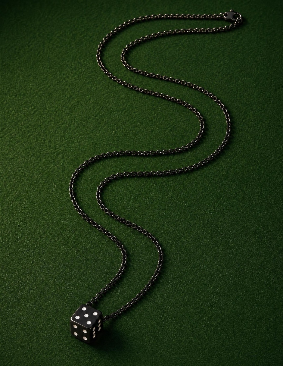 Collar con dije de cubo Chulada Black