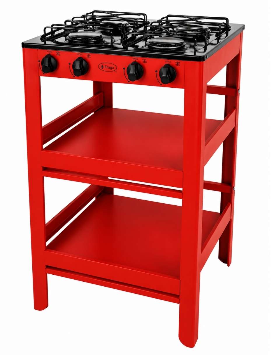 Parrilla de gas Fraga P910 4QUEM de acero porcelanizado
